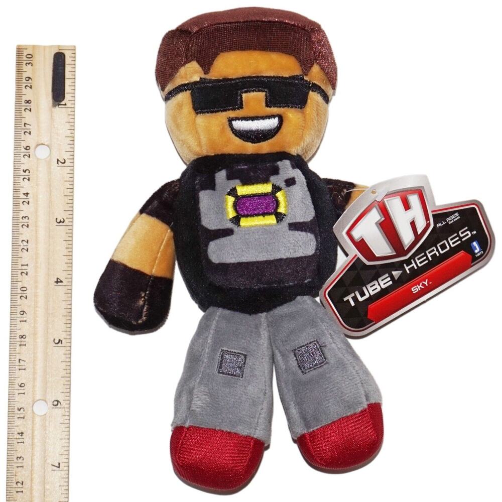 Vintage Sky Character Plush Toy - You Tube Heroes Gamer 7" Stuffed Figure 2015
